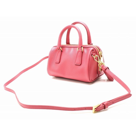 Prada Saffiano Mini Bag Peonia Pink 2WAY - Picture 1 of 9